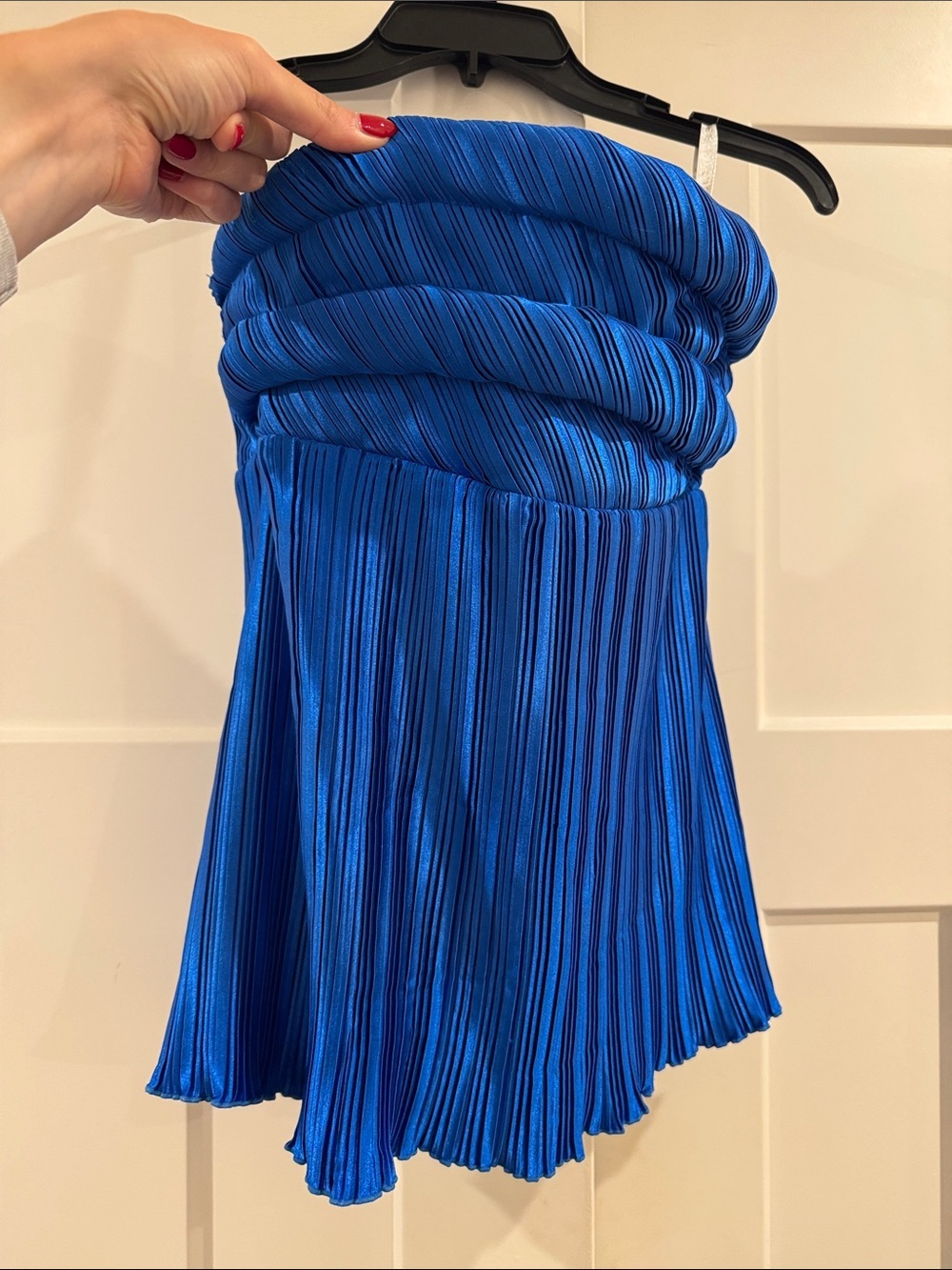 Lidee Vacances Strapless Pleated Top, Retails for $229, Royal Blue, US 4 AU 8 - Picture 5 of 9
